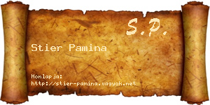 Stier Pamina névjegykártya